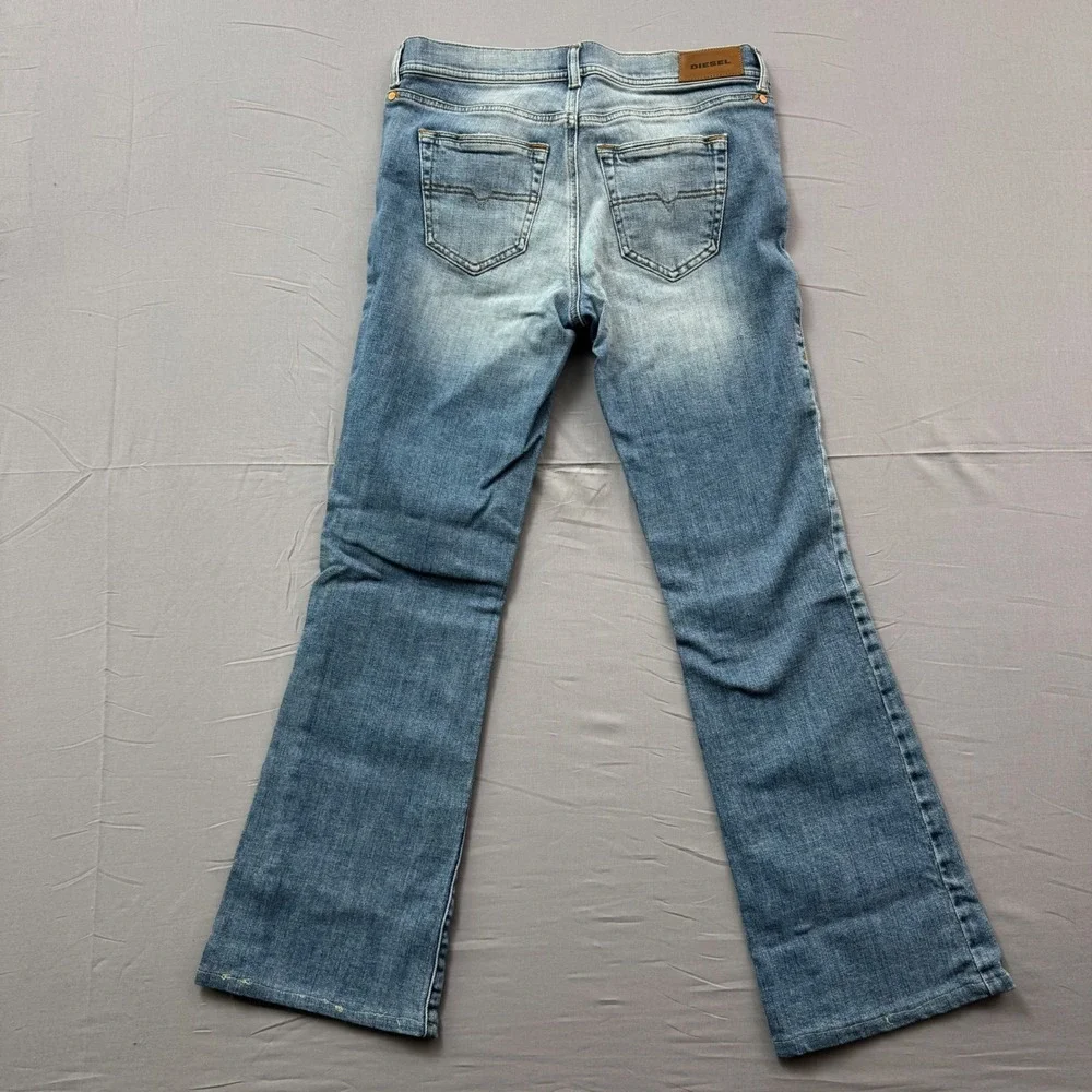 Diesel Lowleeh Slim Bootcut Jeans Blue Faded Low Waist W28 L32 084VD‎ Stretch